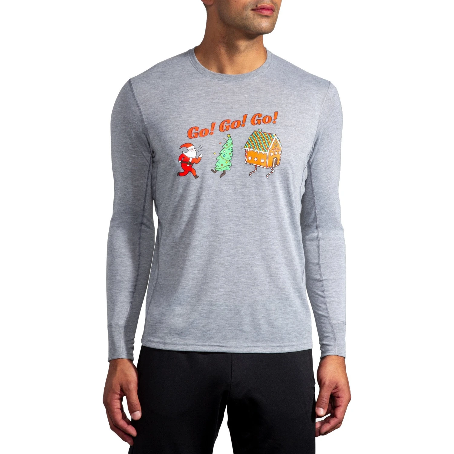 Brooks Men's Distance Graphic Long Sleeve 11 Brooks Men's Distance Graphic Long Sleeve - Image 9
