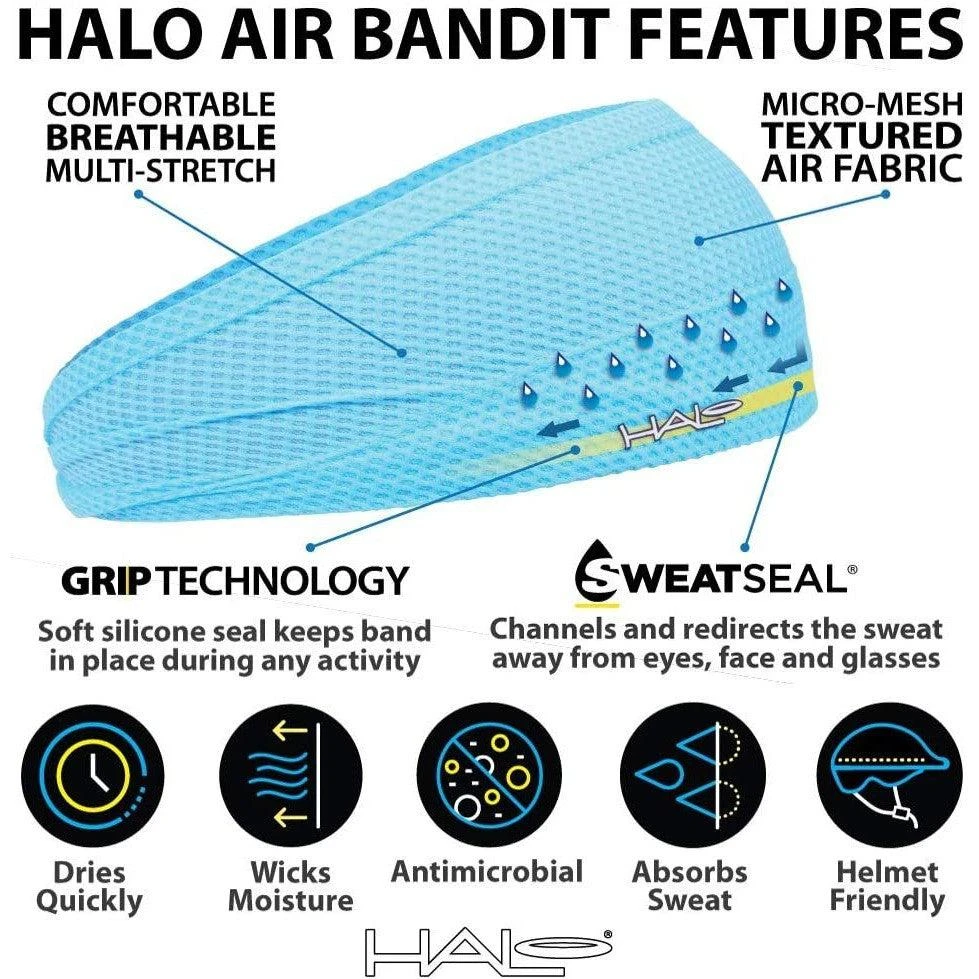 Halo Headband AIR Series Bandit 4" Unisex Headband 8 Halo Headband AIR Series Bandit 4" Unisex Headband - Image 6