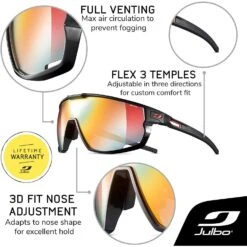 Julbo Rush Sunglasses W/REACTIV Or Spectron Lens 25 Julbo Rush Sunglasses W/REACTIV Or Spectron Lens -Favorite Wear medium 90f6328a 2a0d 4710 ae5d 2314309940da