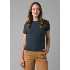PrAna Women's Foundation Rib Tee -Favorite Wear medium adb22f9b 7403 4366 8d8a 8db44d2ac399