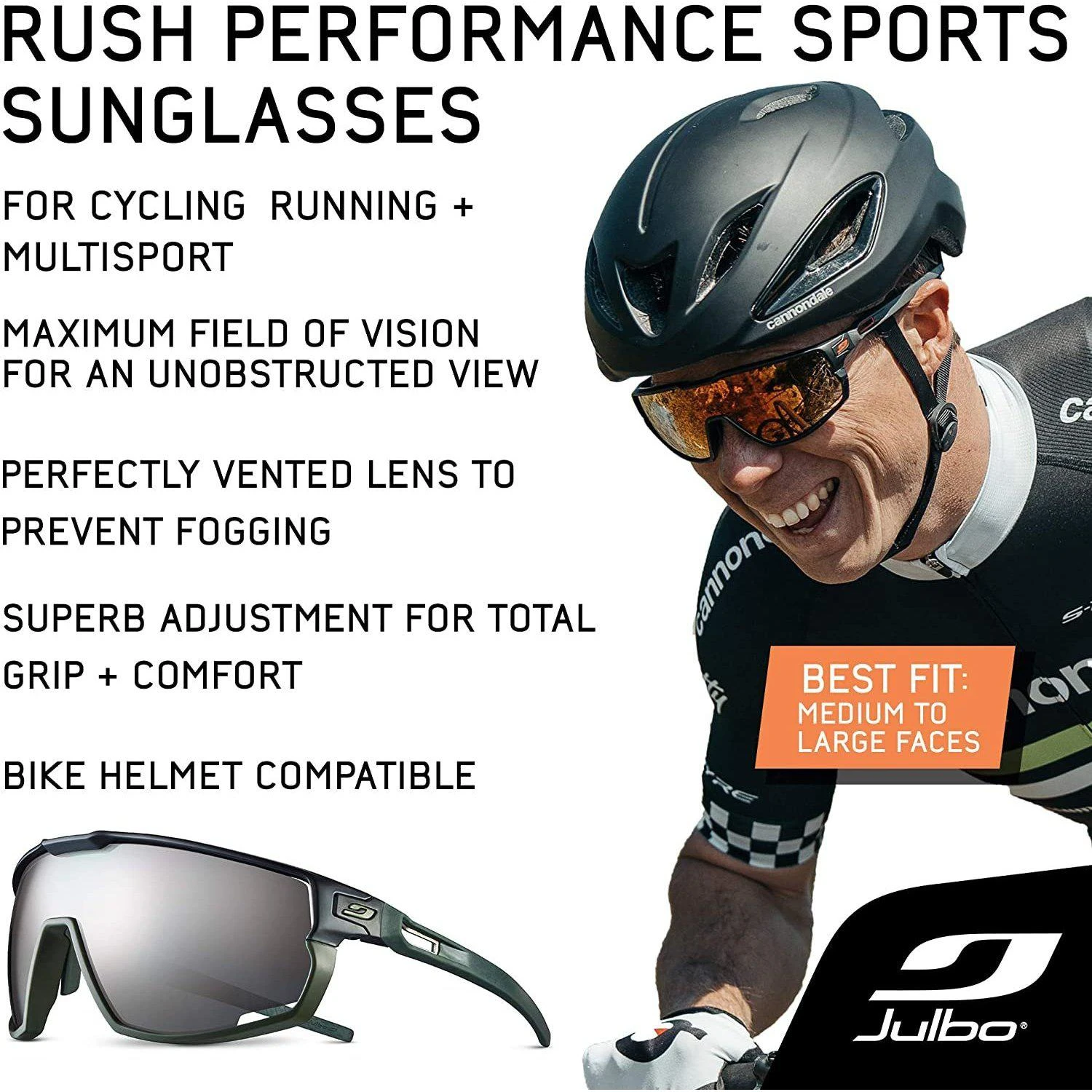 Julbo Rush Sunglasses W/REACTIV Or Spectron Lens 15 Julbo Rush Sunglasses W/REACTIV Or Spectron Lens - Image 13