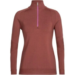 Icebreaker Merino Women's ZoneKnit Merino Long-Sleeve Half-Zip Top -Favorite Wear medium e2986cde f6af 46f4 b6b3 c2c4735d0a28