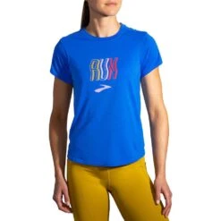 Brooks Women's Distance Graphic Short Sleeve Shirt -Favorite Wear medium e55fefaf 85c4 43f0 b269 c77c028d589b