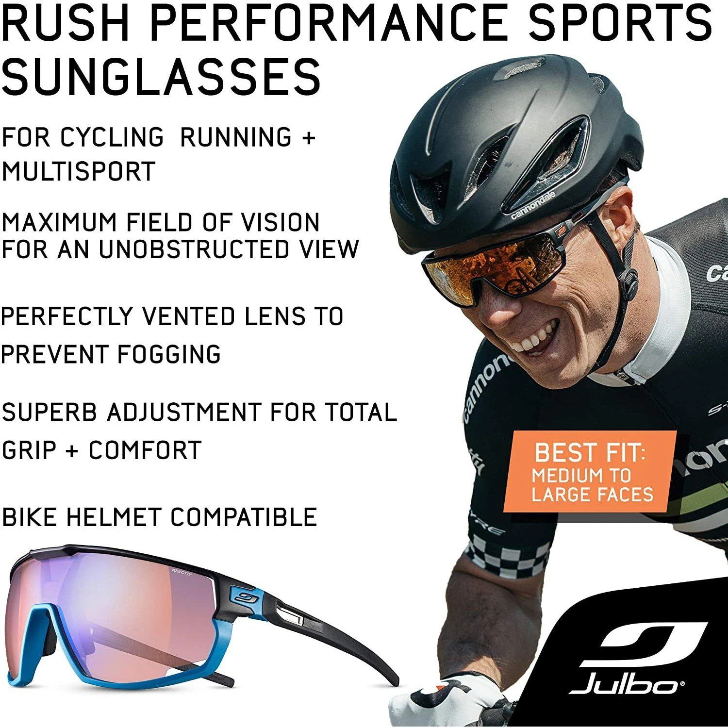 Julbo Rush Sunglasses W/REACTIV Or Spectron Lens 18 Julbo Rush Sunglasses W/REACTIV Or Spectron Lens - Image 16