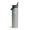 Hydro Flask 24 Oz Wide Mouth W/Flex Straw Cap -Favorite Wear medium fc7304fb ab5f 44d1 9d86 24a32a95899e